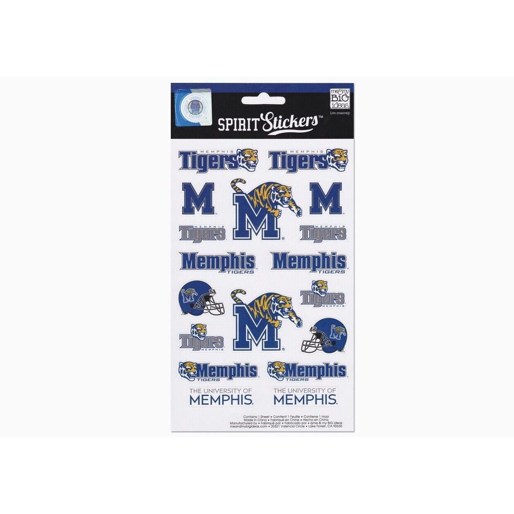 University‎ of Memphis Tigers  - Spirit Stickers NCAA Scrapbook ME & MY BIG IDEA